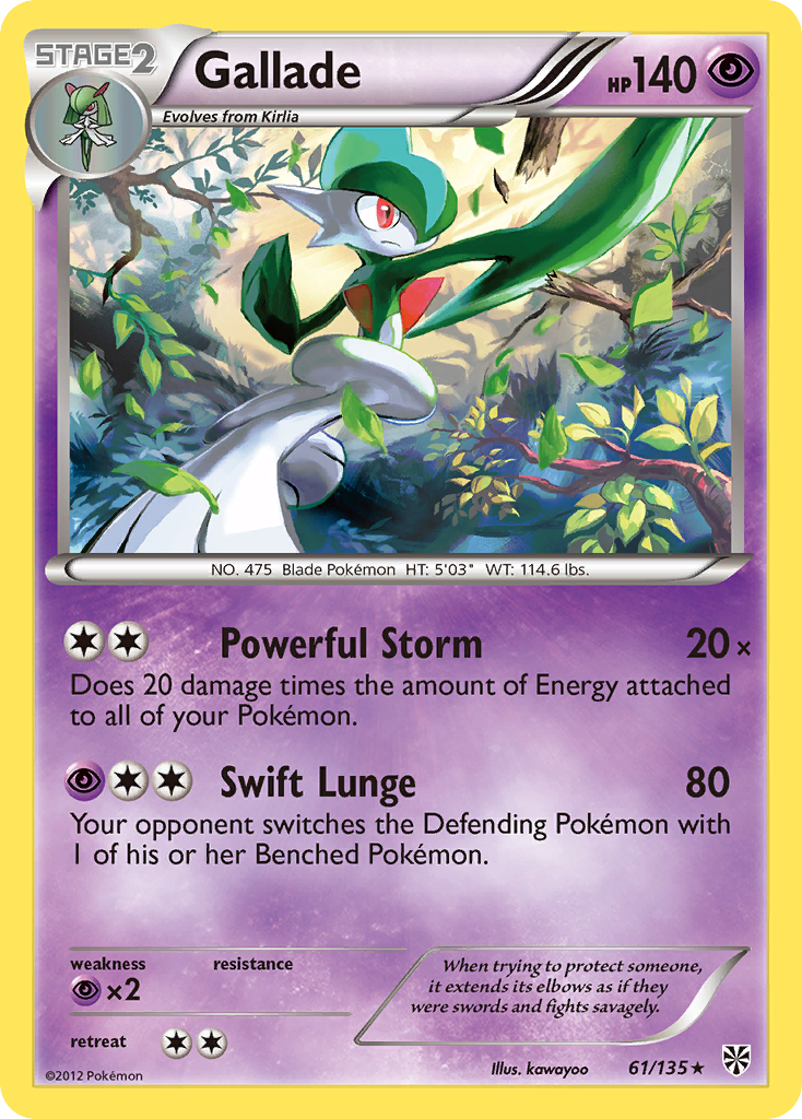 Gallade (61/135) [Black & White: Plasma Storm] | Jack's On Queen