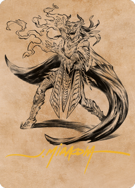 Livaan, Cultist of Tiamat Art Card (Gold-Stamped Signature) [Commander Legends: Battle for Baldur's Gate Art Series] | Jack's On Queen