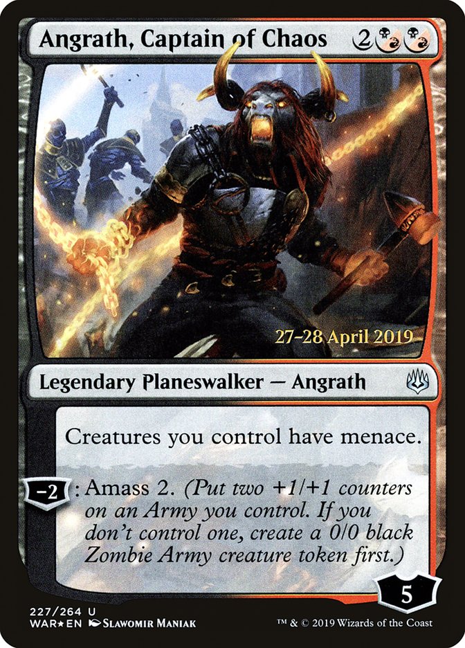 Angrath, Captain of Chaos  [War of the Spark Prerelease Promos] | Jack's On Queen