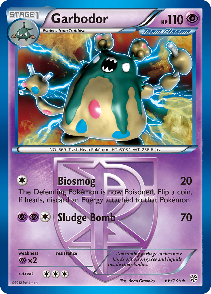 Garbodor (66/135) [Black & White: Plasma Storm] | Jack's On Queen