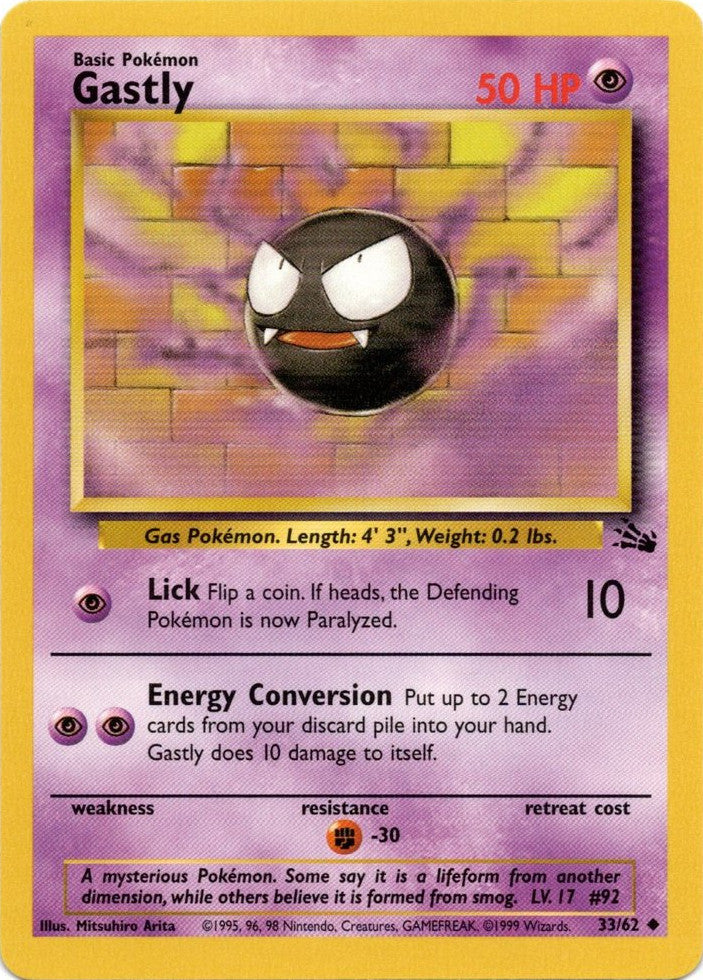 Gastly (33/62) [Fossil Unlimited] | Jack's On Queen