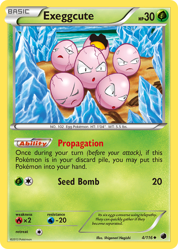 Exeggcute (4/116) [Black & White: Plasma Freeze] | Jack's On Queen