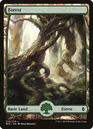 Forest (270) - Full Art [Battle for Zendikar] | Jack's On Queen