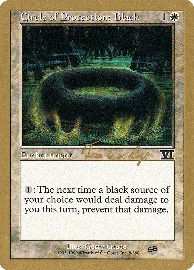 Circle of Protection: Black (Tom van de Logt) (SB) [World Championship Decks 2000] | Jack's On Queen