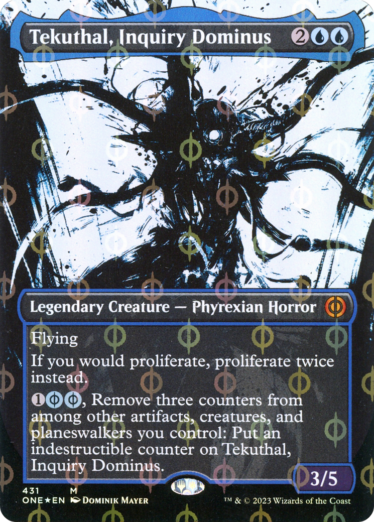 Tekuthal, Inquiry Dominus (Borderless Ichor Step-and-Compleat Foil) [Phyrexia: All Will Be One] | Jack's On Queen