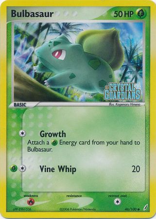 Bulbasaur (46/100) (Stamped) [EX: Crystal Guardians] | Jack's On Queen