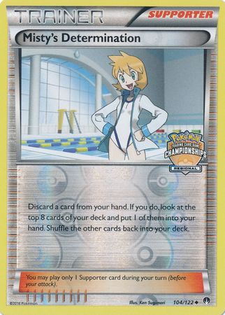 Misty's Determination (104/122) (Regional Championship Promo) [XY: BREAKpoint] | Jack's On Queen