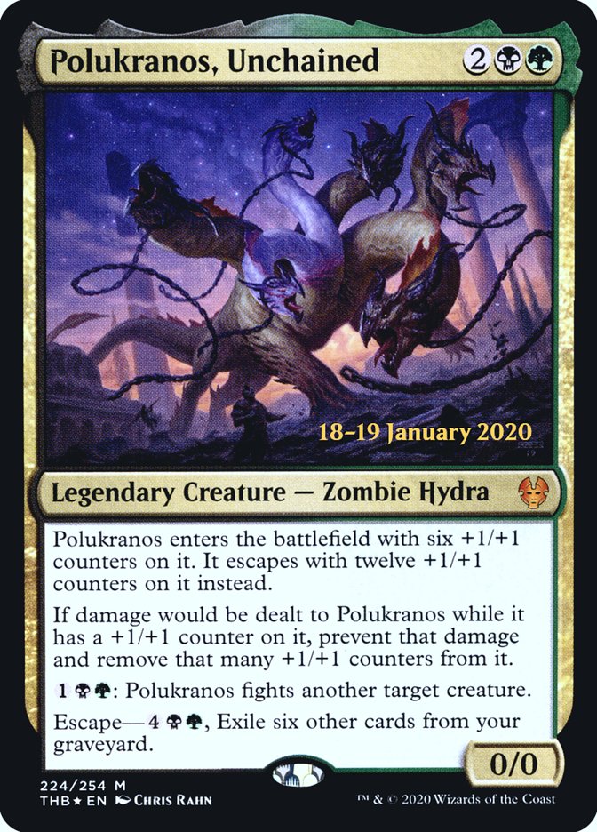 Polukranos, Unchained [Theros Beyond Death Prerelease Promos] | Jack's On Queen