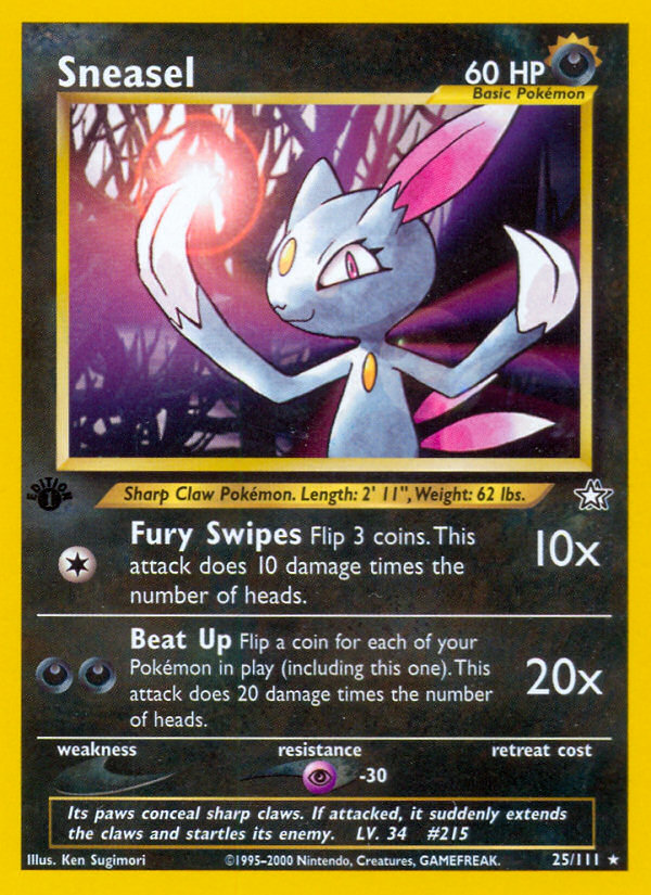 Sneasel (25/111) [Neo Genesis 1st Edition] | Jack's On Queen