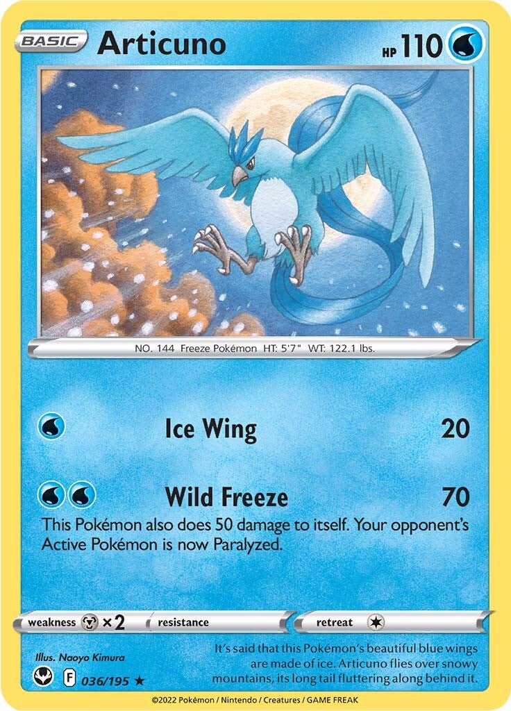 Articuno (036/195) [Sword & Shield: Silver Tempest] | Jack's On Queen