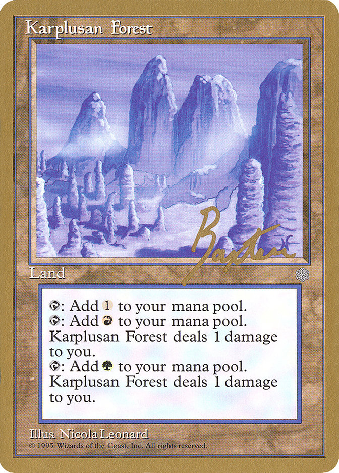 Karplusan Forest (George Baxter) [Pro Tour Collector Set] | Jack's On Queen