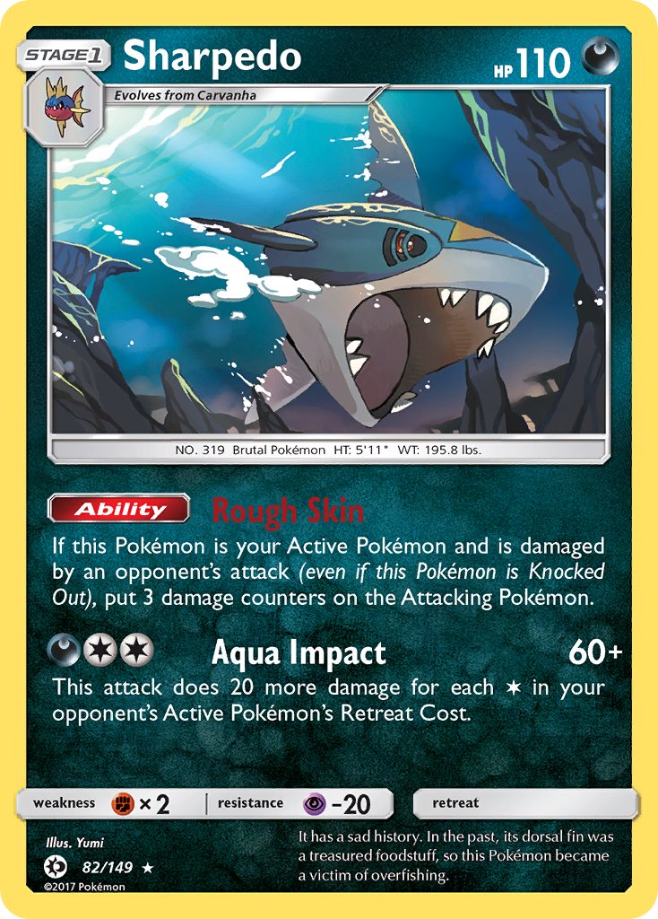 Sharpedo (82/149) (Cosmos Holo) (Blister Exclusive) [Sun & Moon: Base Set] | Jack's On Queen