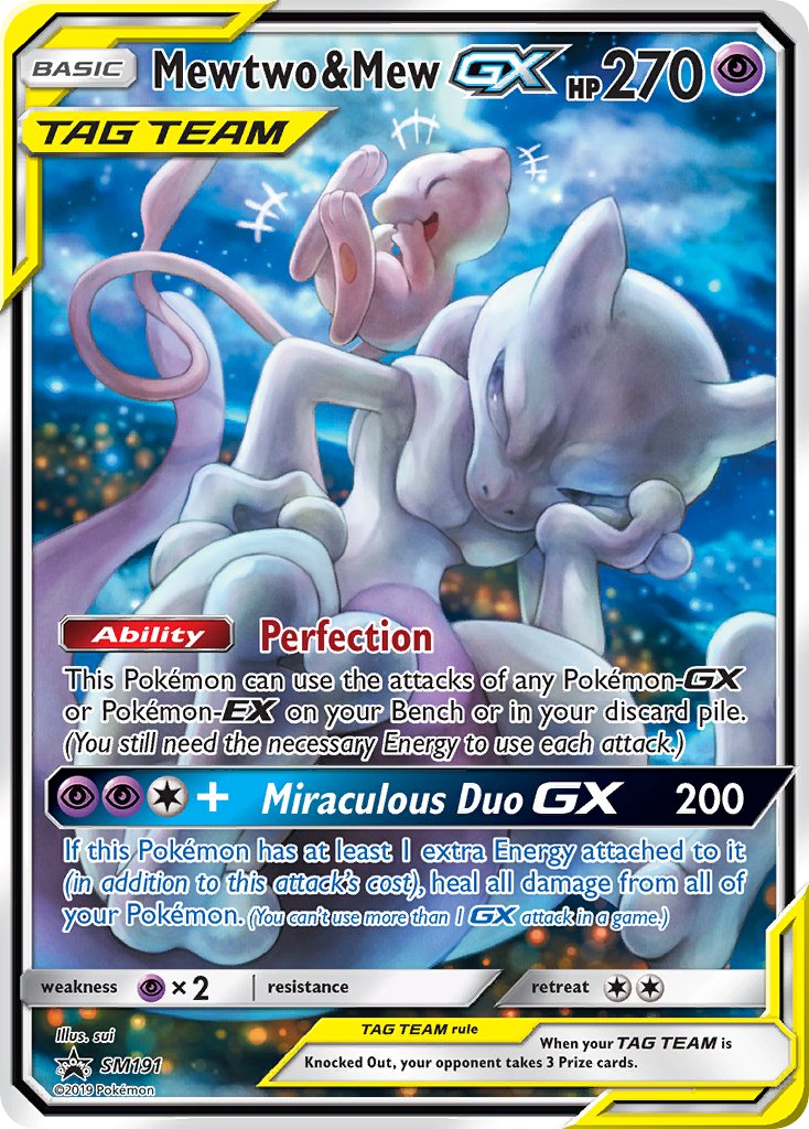 Mewtwo & Mew GX (SM191) [Sun & Moon: Black Star Promos] | Jack's On Queen