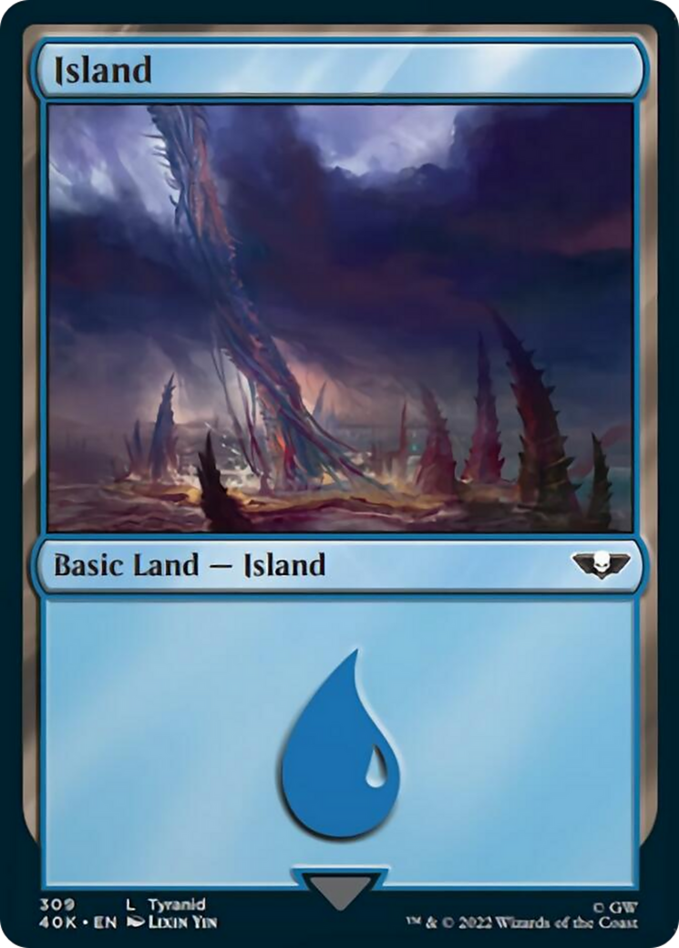 Island (309) (Surge Foil) [Universes Beyond: Warhammer 40,000] | Jack's On Queen