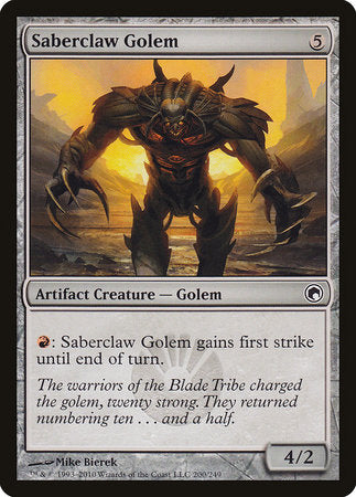 Saberclaw Golem [Scars of Mirrodin] | Jack's On Queen