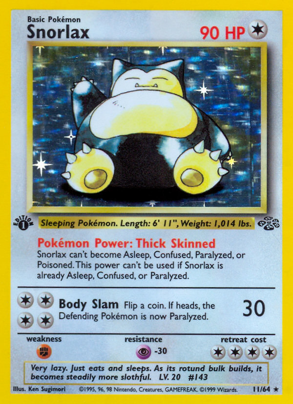 Snorlax (11/64) [Jungle 1st Edition] | Jack's On Queen