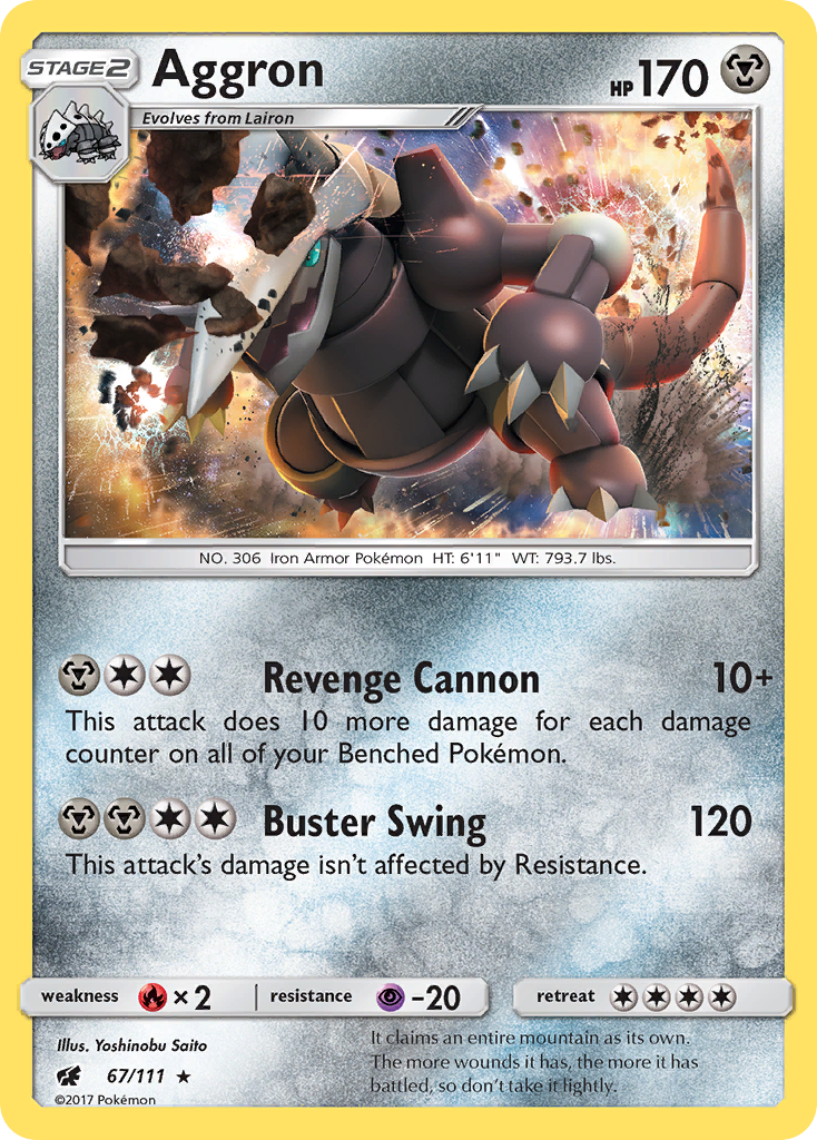 Aggron (67/111) [Sun & Moon: Crimson Invasion] | Jack's On Queen