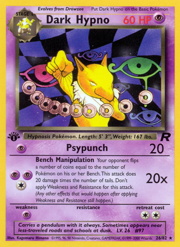 Dark Hypno (26/82) [Team Rocket 1st Edition] | Jack's On Queen