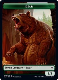 Bear // Food (16) Double-sided Token [Throne of Eldraine Tokens] | Jack's On Queen