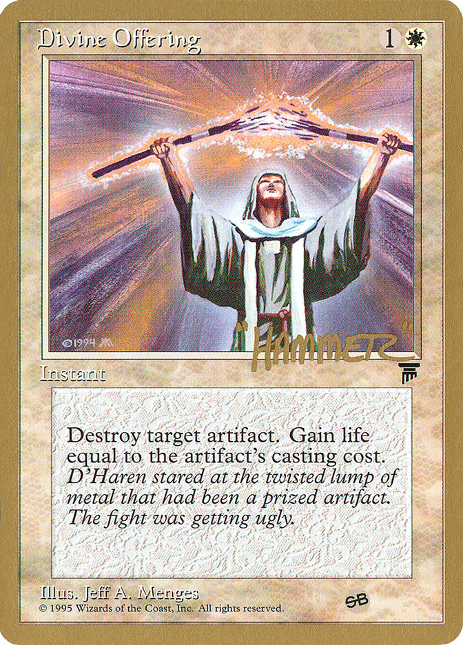 Divine Offering (Shawn "Hammer" Regnier) (SB) [Pro Tour Collector Set] | Jack's On Queen