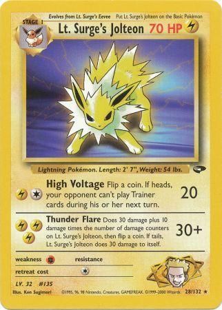 Lt. Surge's Jolteon (28/132) [Gym Challenge Unlimited] | Jack's On Queen