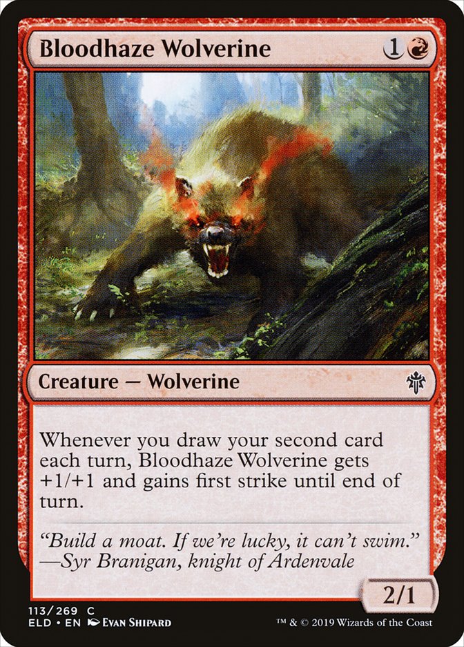 Bloodhaze Wolverine [Throne of Eldraine] | Jack's On Queen