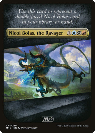 Checklist Card - Core Set 2019 (Nicol Bolas, the Ravager) [Core Set 2019 Tokens] | Jack's On Queen