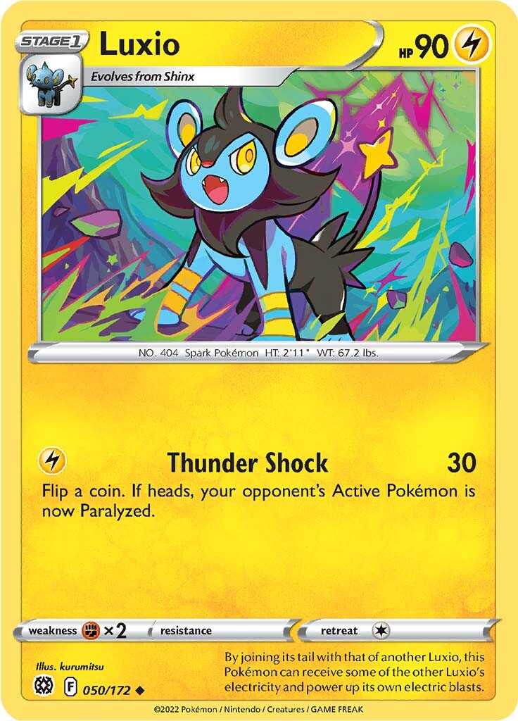 Luxio (050/172) [Sword & Shield: Brilliant Stars] | Jack's On Queen