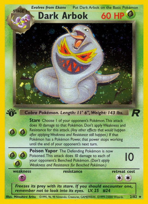 Dark Arbok (2/82) [Team Rocket 1st Edition] | Jack's On Queen