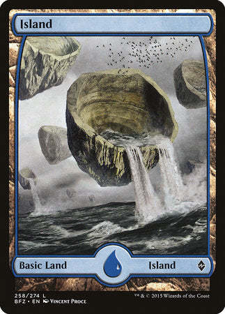 Island (258) - Full Art [Battle for Zendikar] | Jack's On Queen