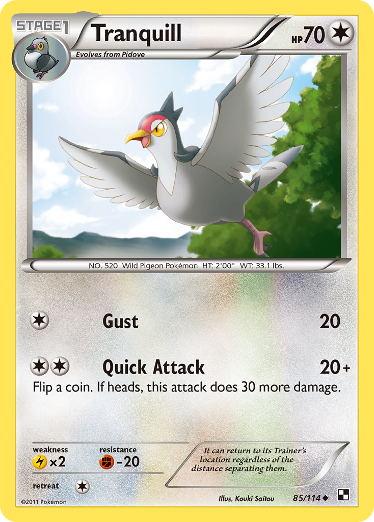 Tranquill (85/114) [Black & White: Base Set] | Jack's On Queen