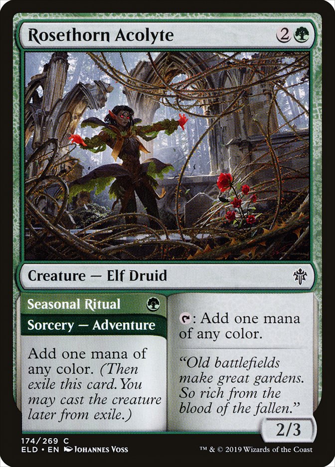 Rosethorn Acolyte // Seasonal Ritual [Throne of Eldraine] | Jack's On Queen