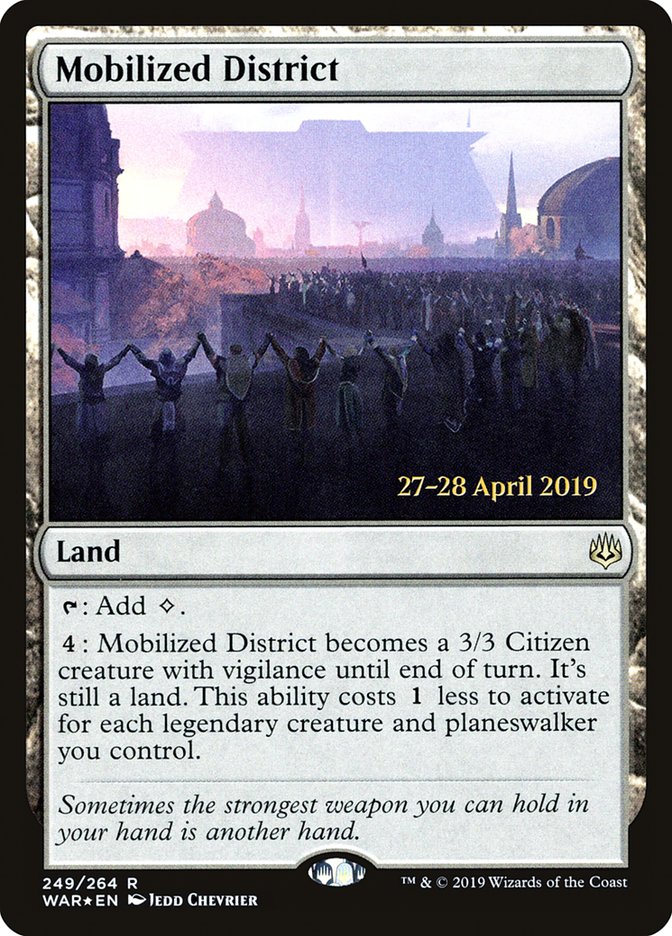 Mobilized District  [War of the Spark Prerelease Promos] | Jack's On Queen