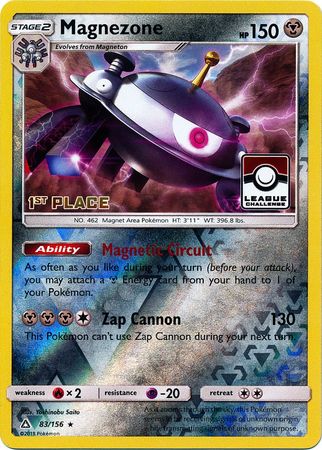 Magnezone (83/156) (League Promo 1st Place) [Sun & Moon: Ultra Prism] | Jack's On Queen