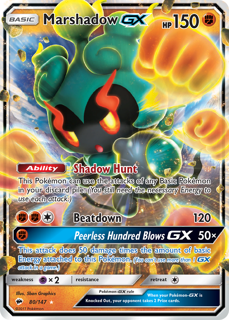 Marshadow GX (80/147) [Sun & Moon: Burning Shadows] | Jack's On Queen