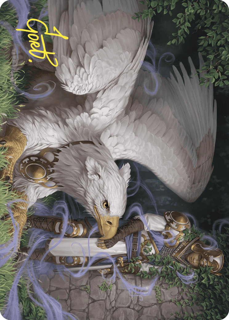 Dutiful Griffin Art Card (Gold-Stamped Signature) [Wilds of Eldraine Art Series] | Jack's On Queen