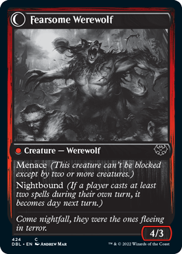 Fearful Villager // Fearsome Werewolf [Innistrad: Double Feature] | Jack's On Queen