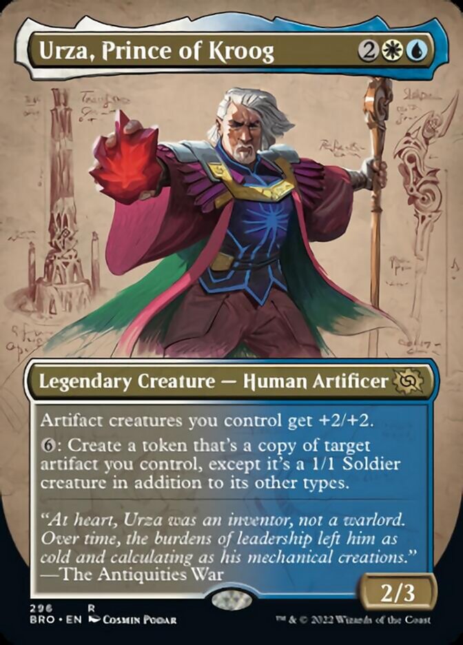 Urza, Prince of Kroog (Borderless Alternate Art) [The Brothers' War] | Jack's On Queen