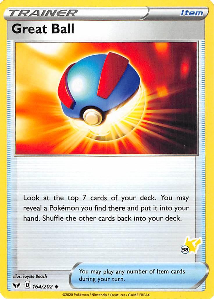 Great Ball (164/202) (Pikachu Stamp #38) [Battle Academy 2022] | Jack's On Queen