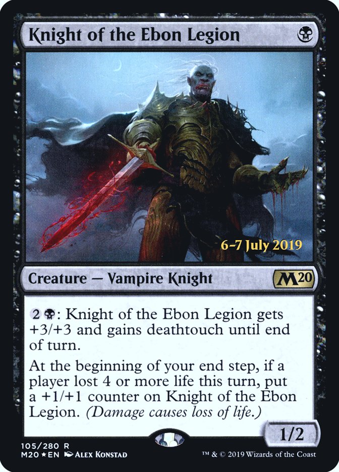 Knight of the Ebon Legion  [Core Set 2020 Prerelease Promos] | Jack's On Queen