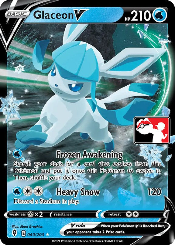 Glaceon V (040/203) [Prize Pack Series One] | Jack's On Queen