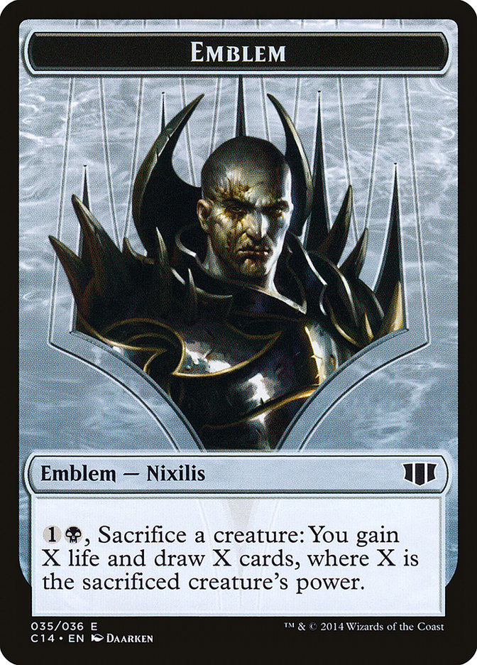 Ob Nixilis of the Black Oath Emblem // Zombie (016/036) Double-sided Token [Commander 2014 Tokens] | Jack's On Queen