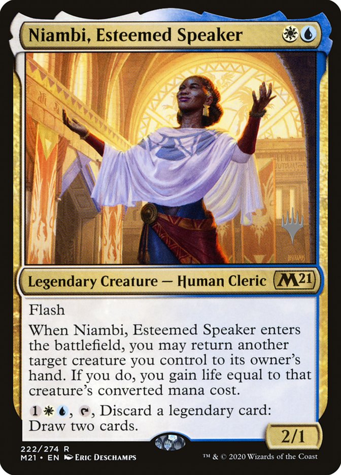 Niambi, Esteemed Speaker (Promo Pack) [Core Set 2021 Promos] | Jack's On Queen