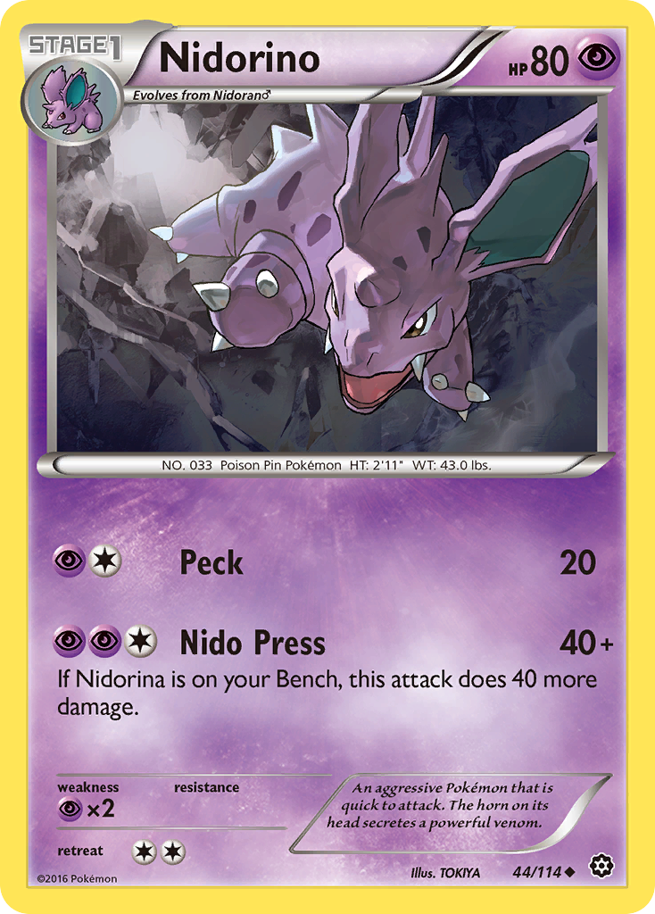 Nidorino (44/114) [XY: Steam Siege] | Jack's On Queen