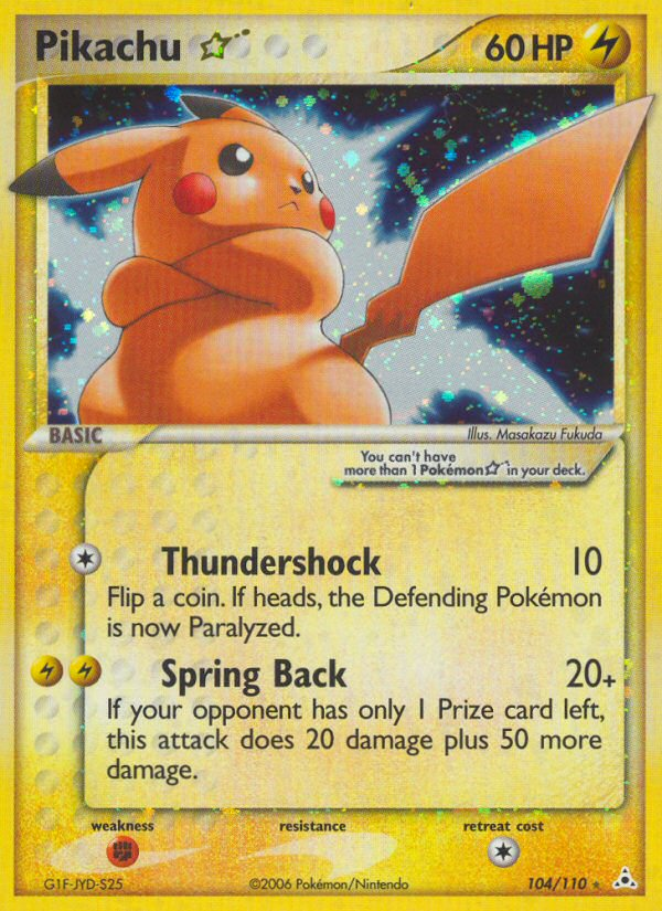 Pikachu Star (104/110) [EX: Holon Phantoms] | Jack's On Queen