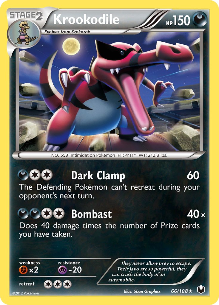 Krookodile (66/108) (Theme Deck Exclusive) [Black & White: Dark Explorers] | Jack's On Queen