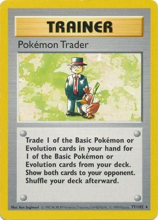 Pokemon Trader (77/102) [Base Set Shadowless Unlimited] | Jack's On Queen