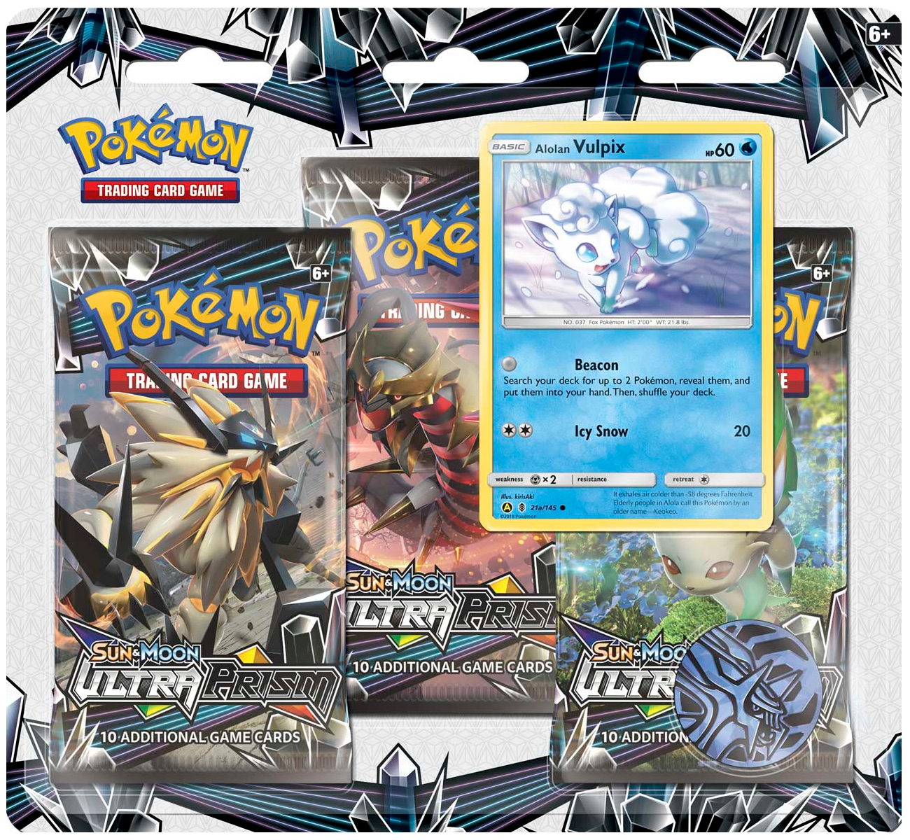 Sun & Moon: Ultra Prism - 3-Pack Blister (Alolan Vulpix) | Jack's On Queen