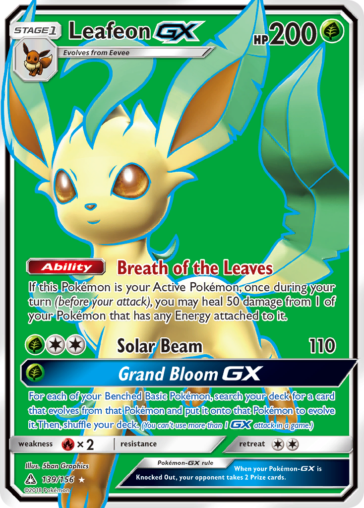 Leafeon GX (139/156) [Sun & Moon: Ultra Prism] | Jack's On Queen