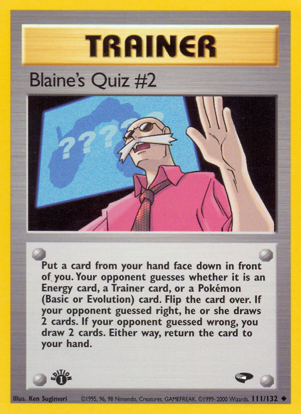 Blaine's Quiz #2 (111/132) [Gym Challenge 1st Edition] | Jack's On Queen